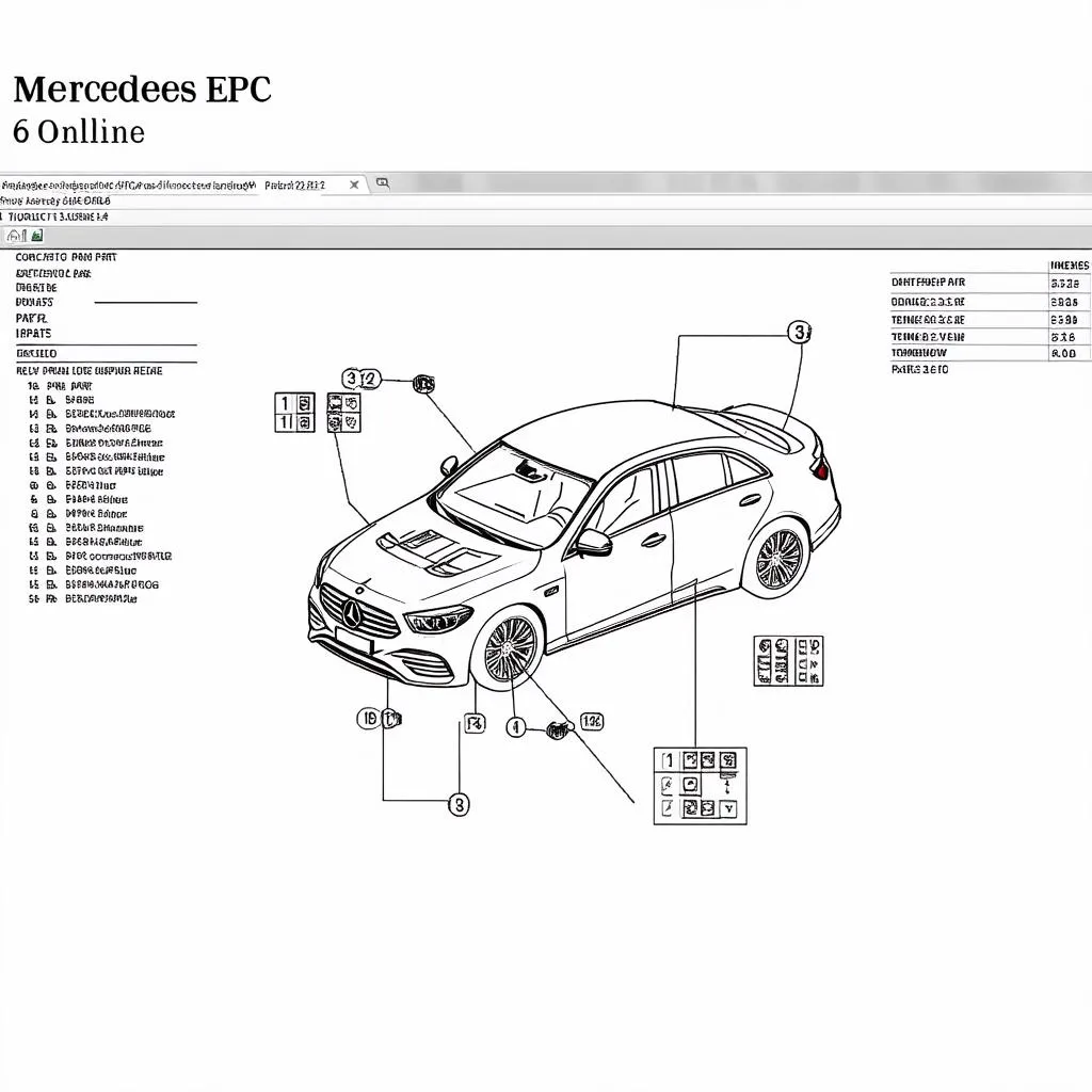 Mercedes EPC Online screenshot