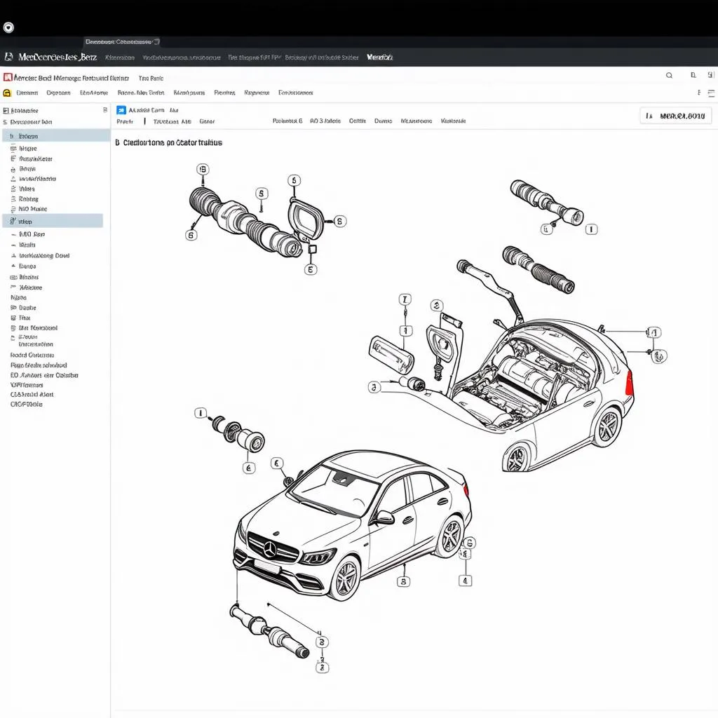 Mercedes EPC Screenshot