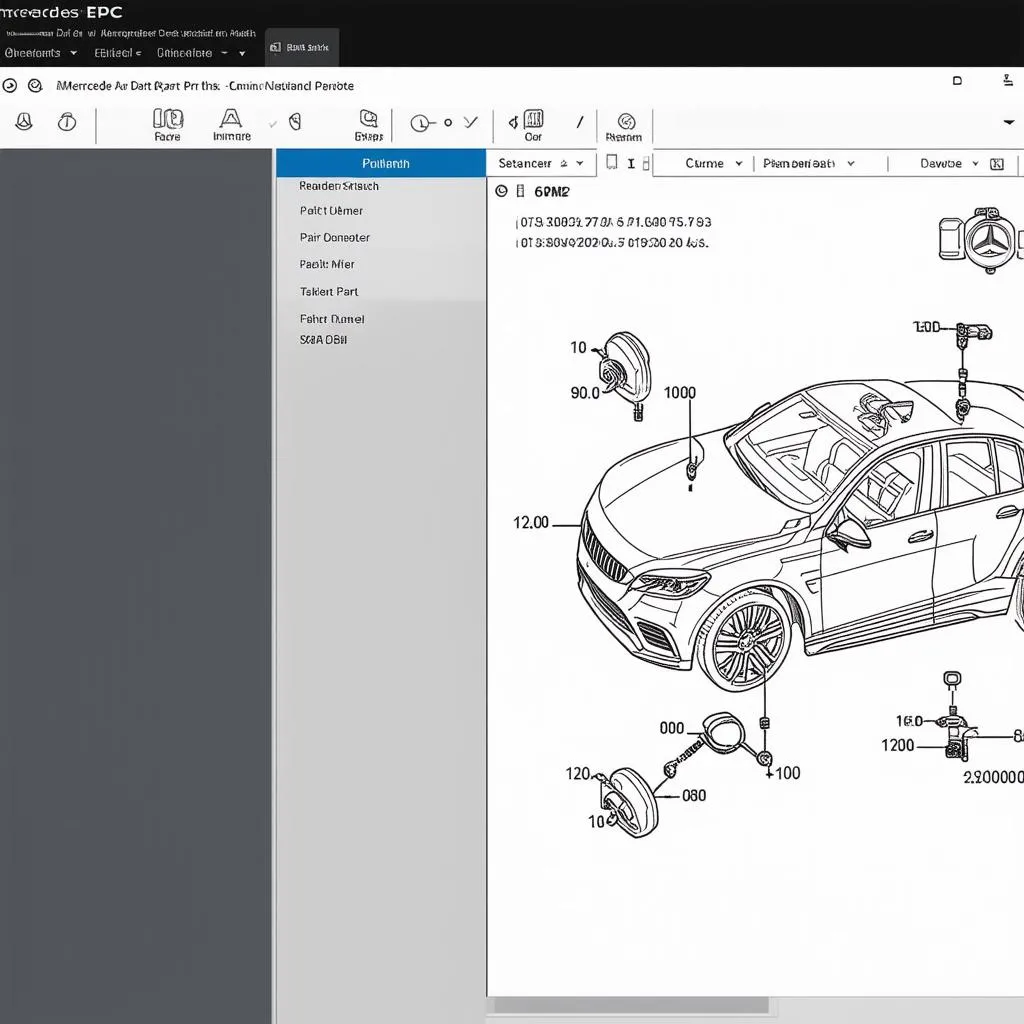 Mercedes EPC Screenshot