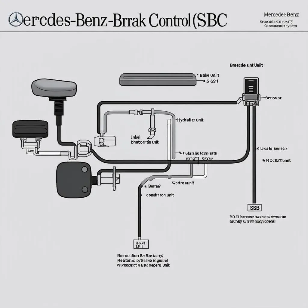 Diagram of the Mercedes-Benz Sensotronic Brake Control (SBC) system