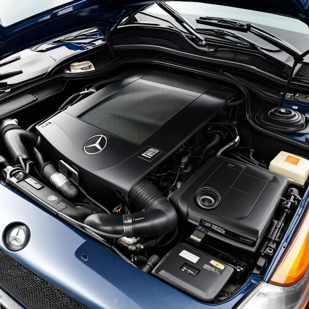 Mercedes-Benz W202 engine bay