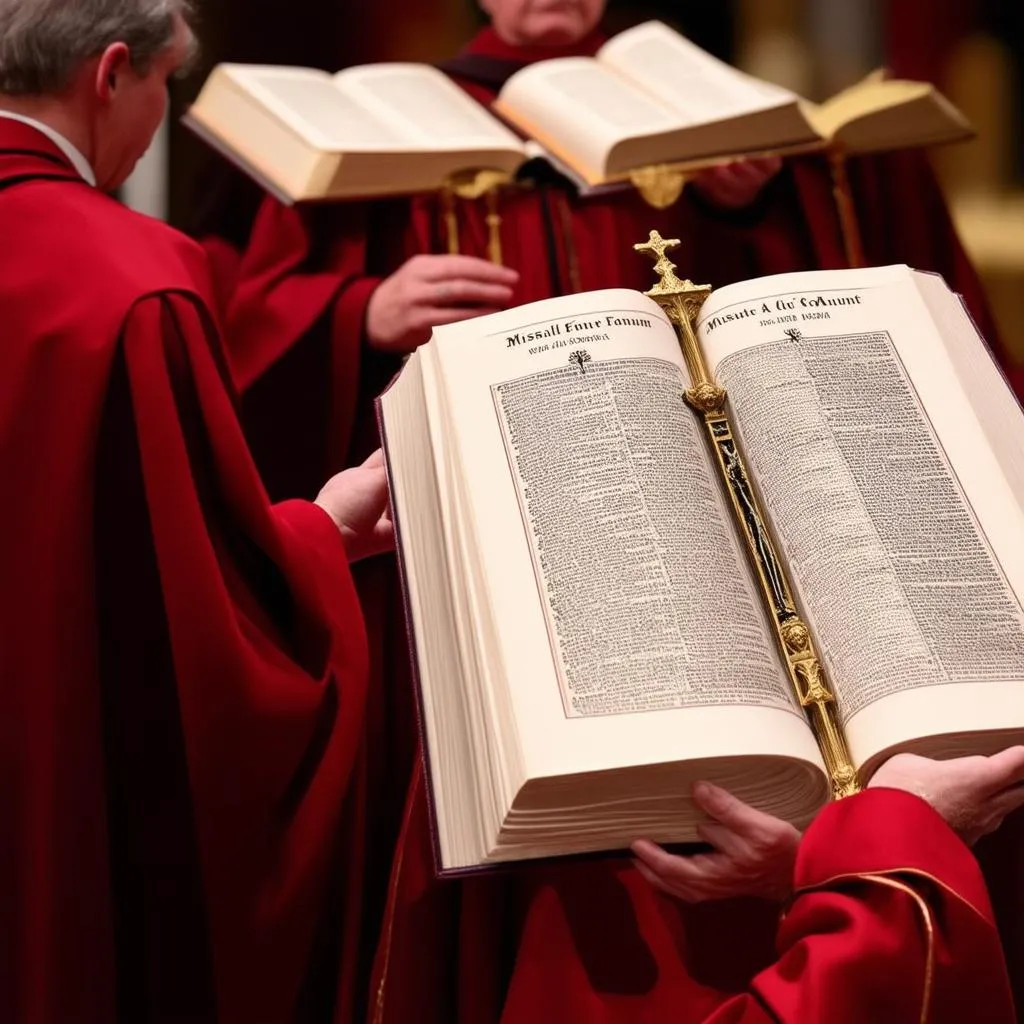 Missale Romanum 1962 on the Altar