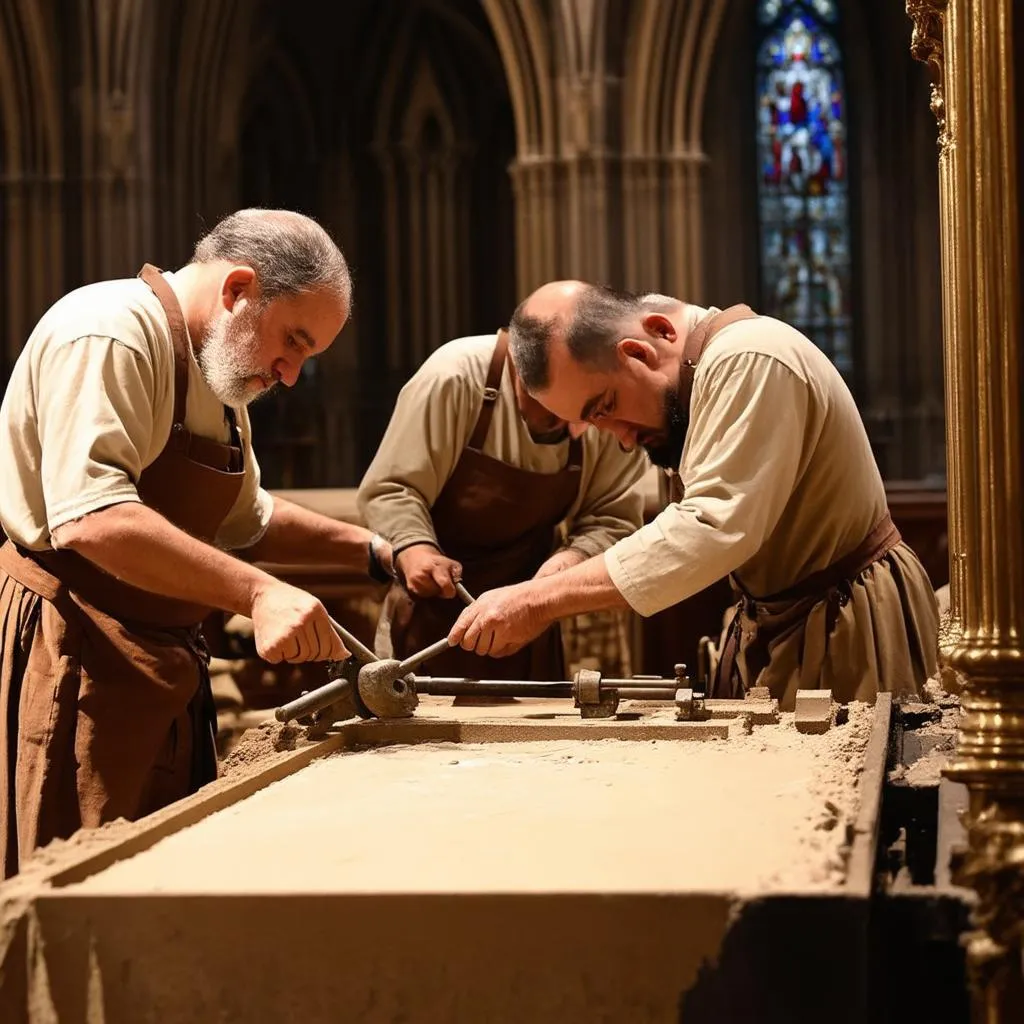 Notre Dame Altar during restoration