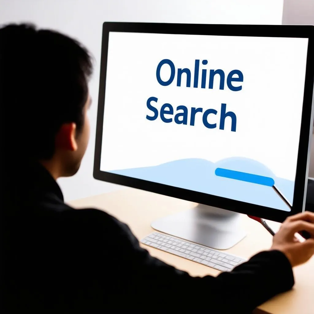 online search computer screen