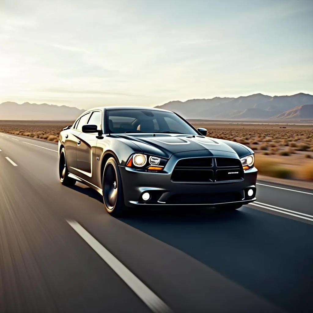 2013 Dodge Charger Driving on Open Road 