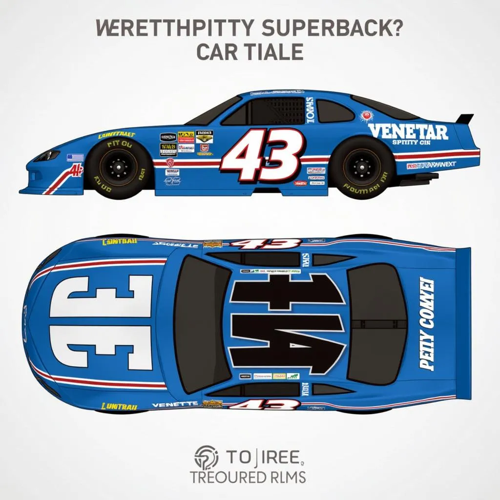 2023 NASCAR Petty 43 Throwback Car Design