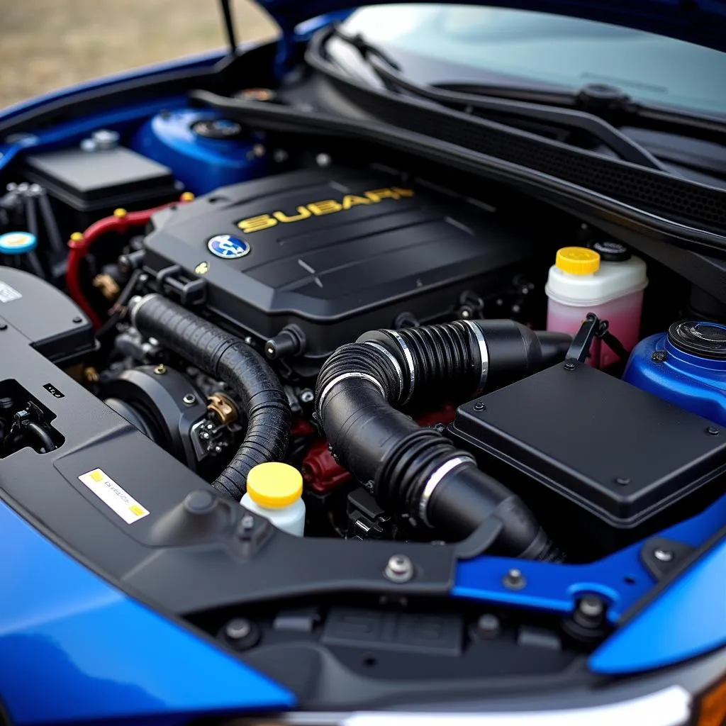 Subaru WRX STI engine detailed view