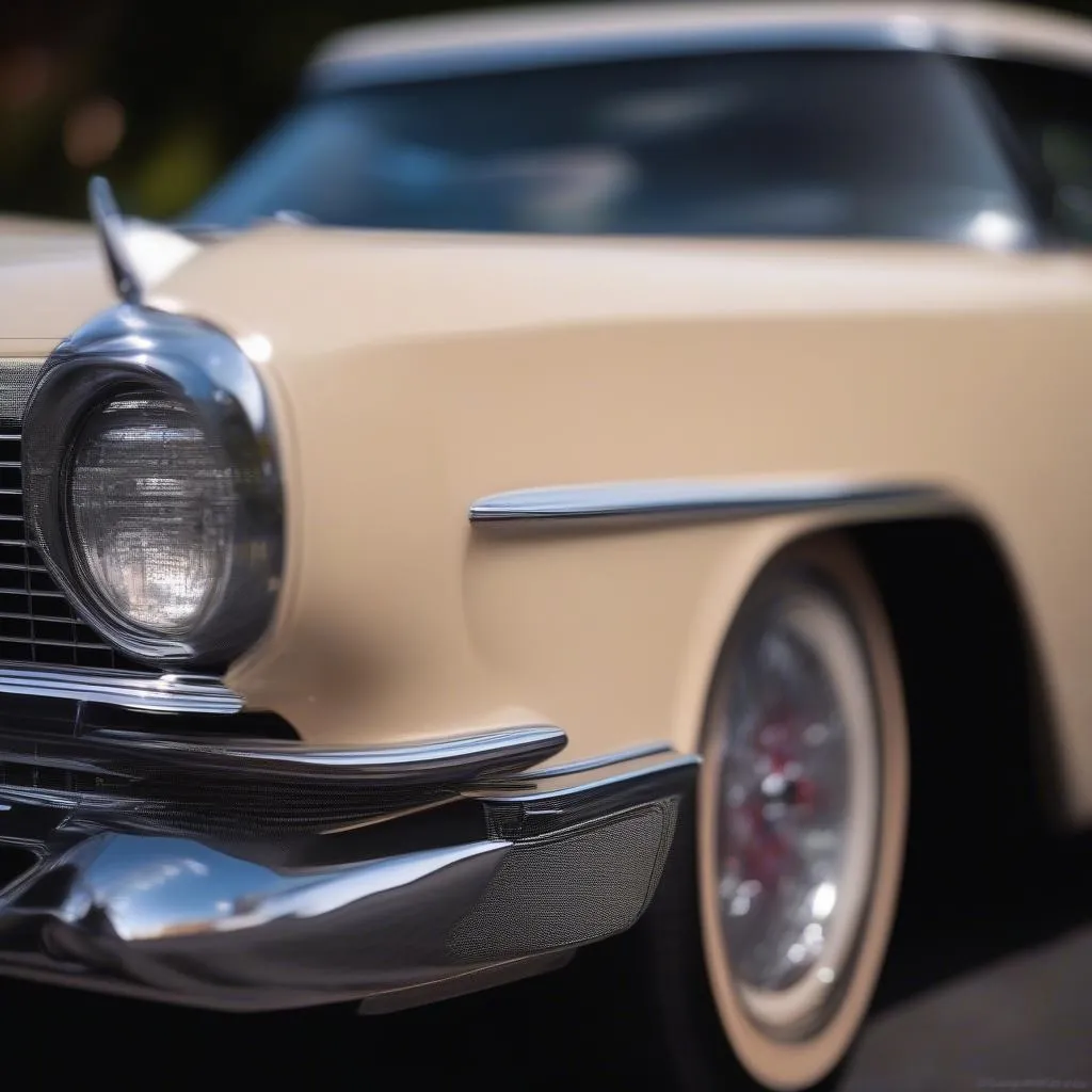 85mm lens creating beautiful bokeh in car show photo