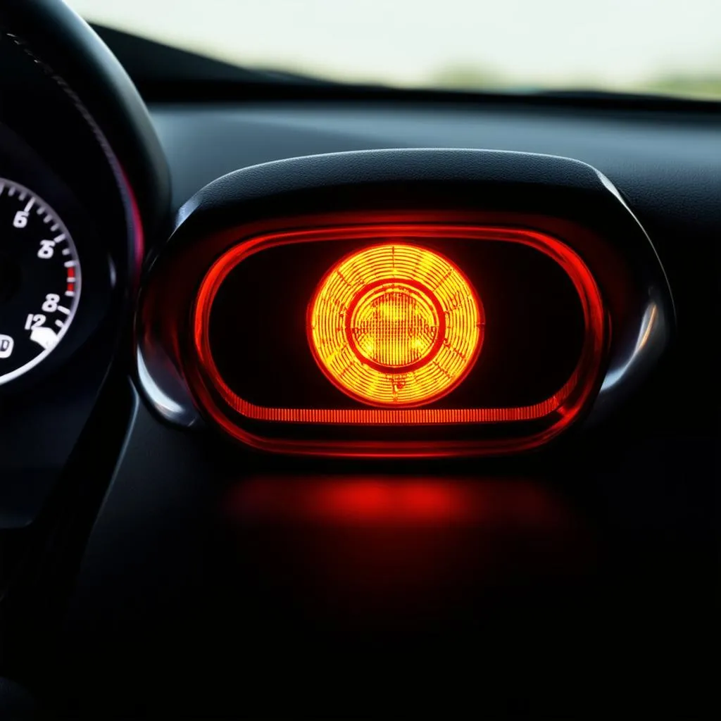 Airbag warning light on a car's dashboard