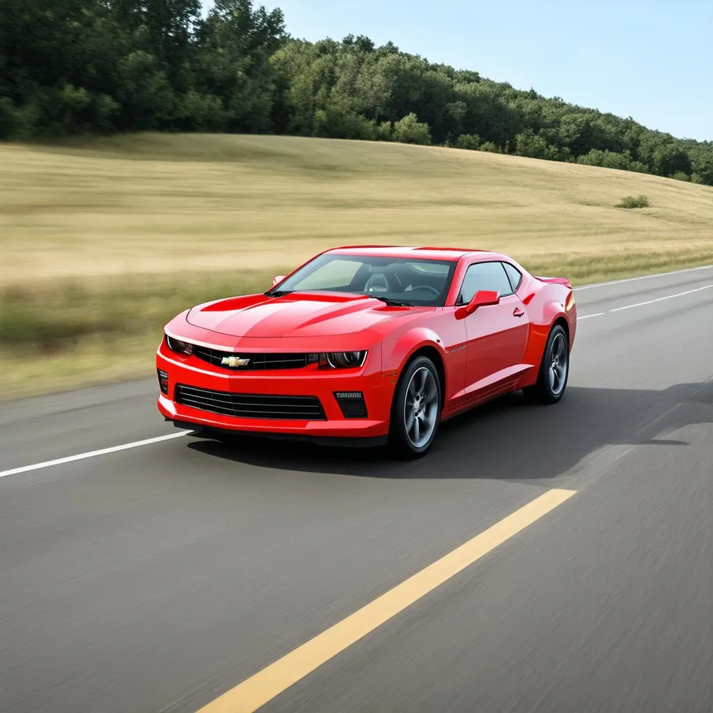 Camaro On The Road