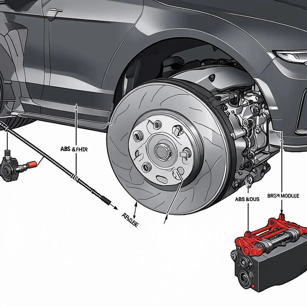 Diagram of a car's braking system