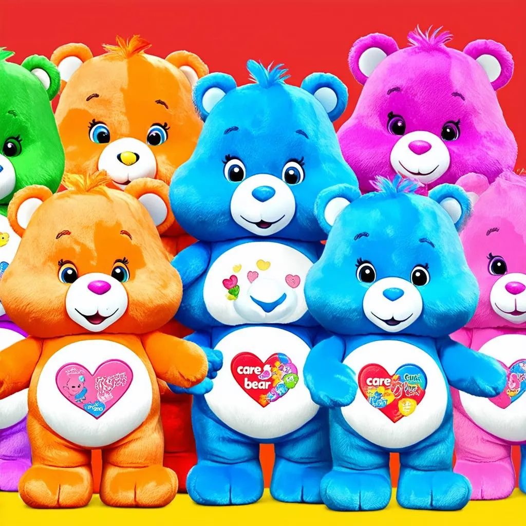 A group of colorful Care Bears.