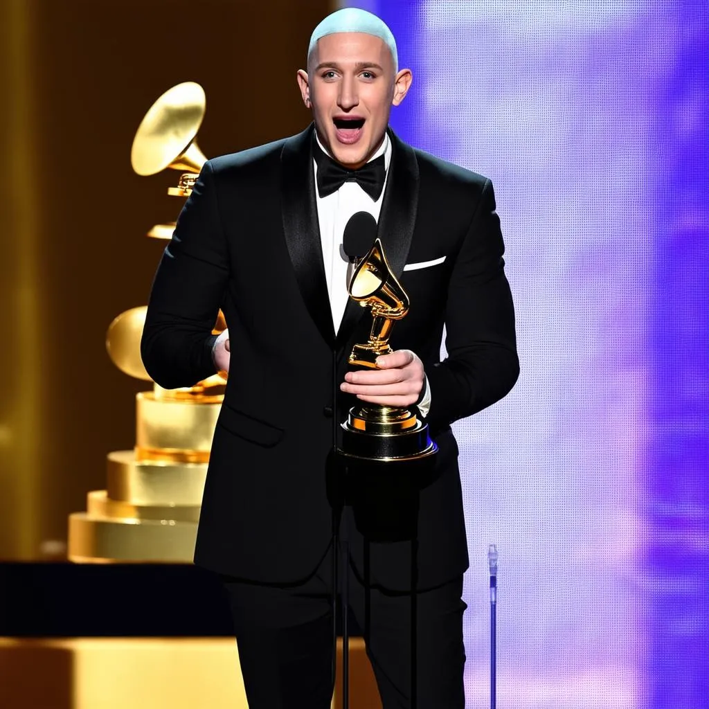 Eminem winning a Grammy Award