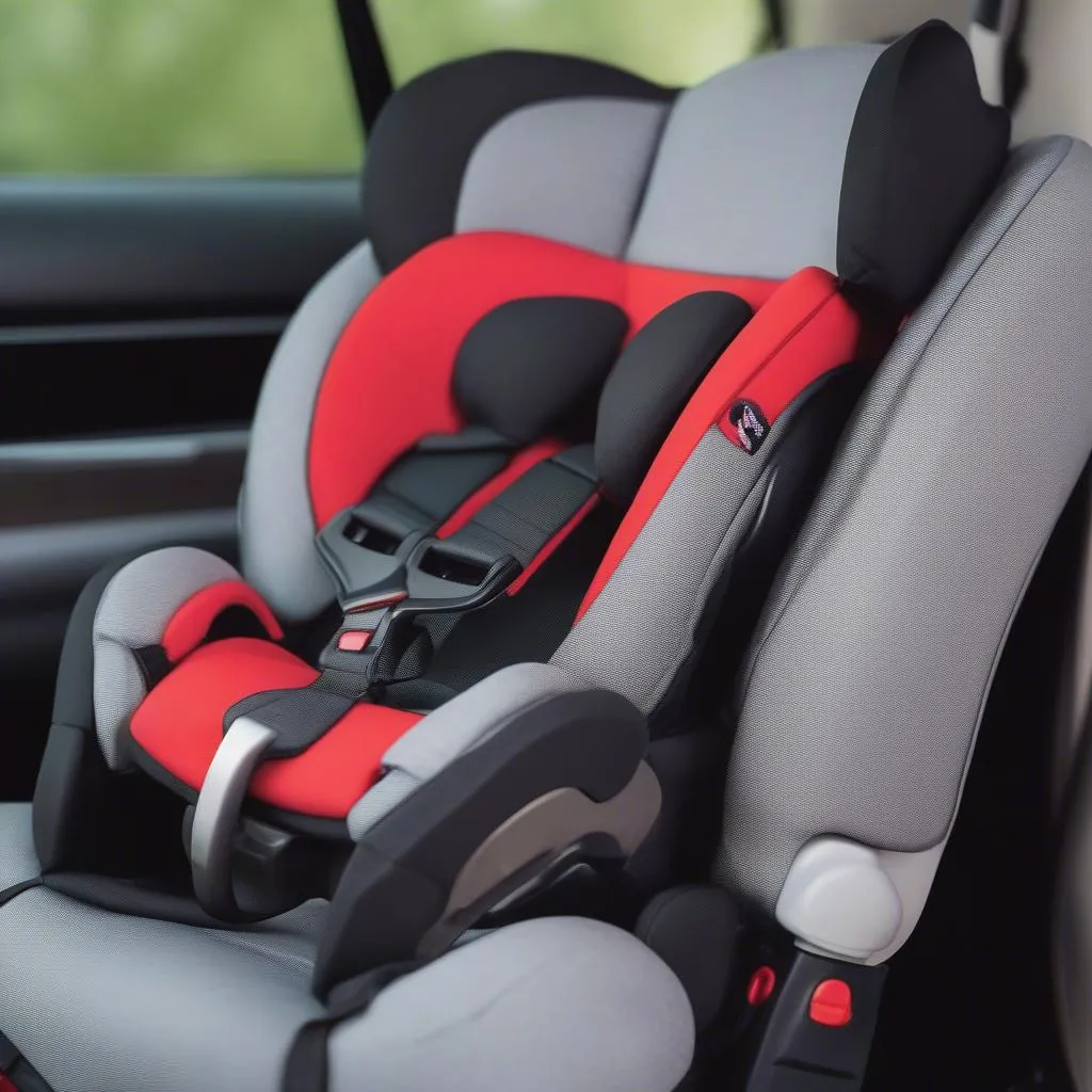 Car seat with five-point harness