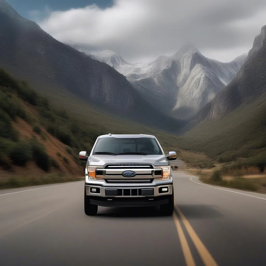 Ford F-150 Driving Down a Scenic Highway