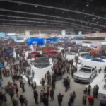 Crowds at the LA Auto Show