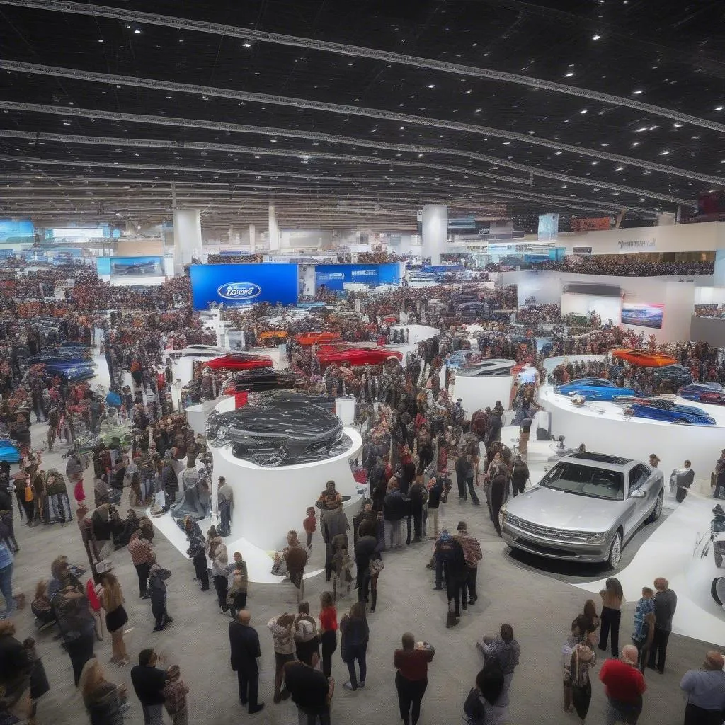 Crowds at the LA Auto Show