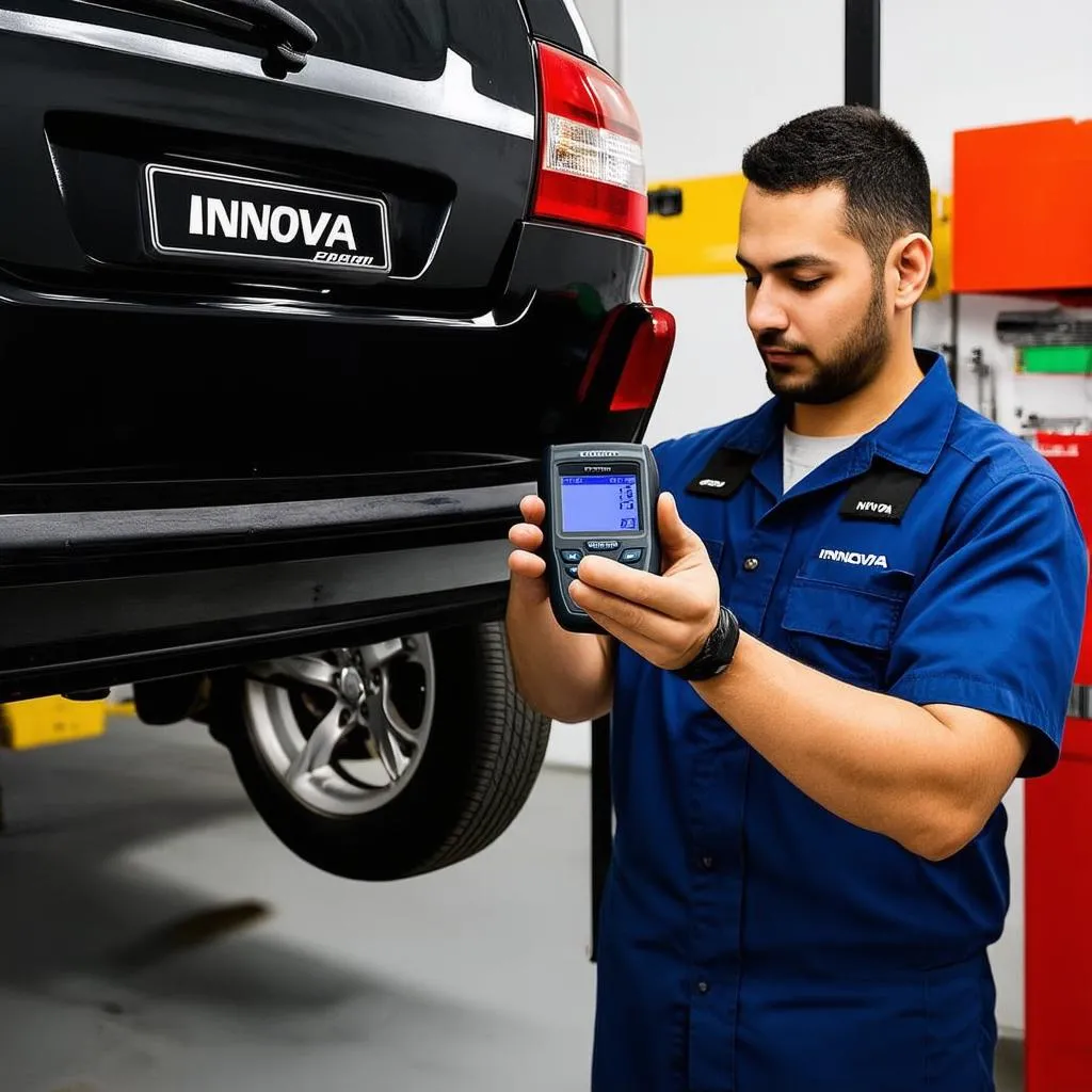 Mechanic Using Innova Code Reader