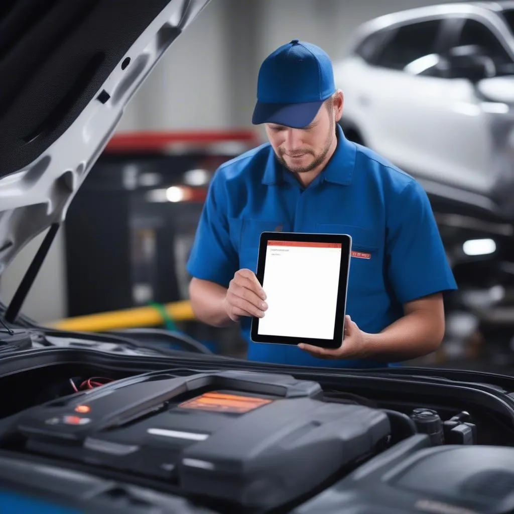 Car diagnostics using a tablet and an OBD2 scanner