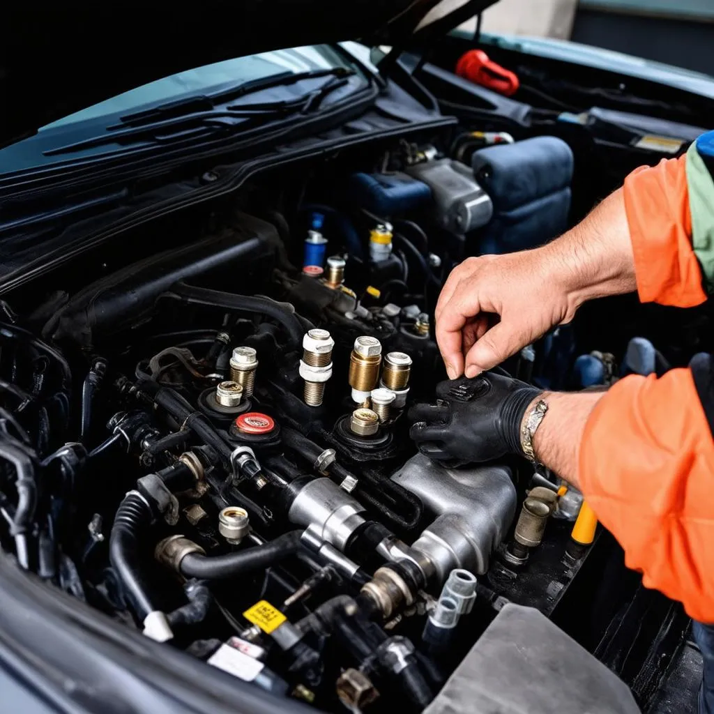 Car engine repair and maintenance