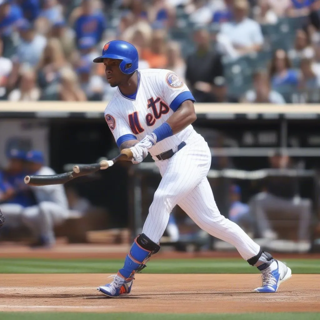 Starling Marte batting for the New York Mets