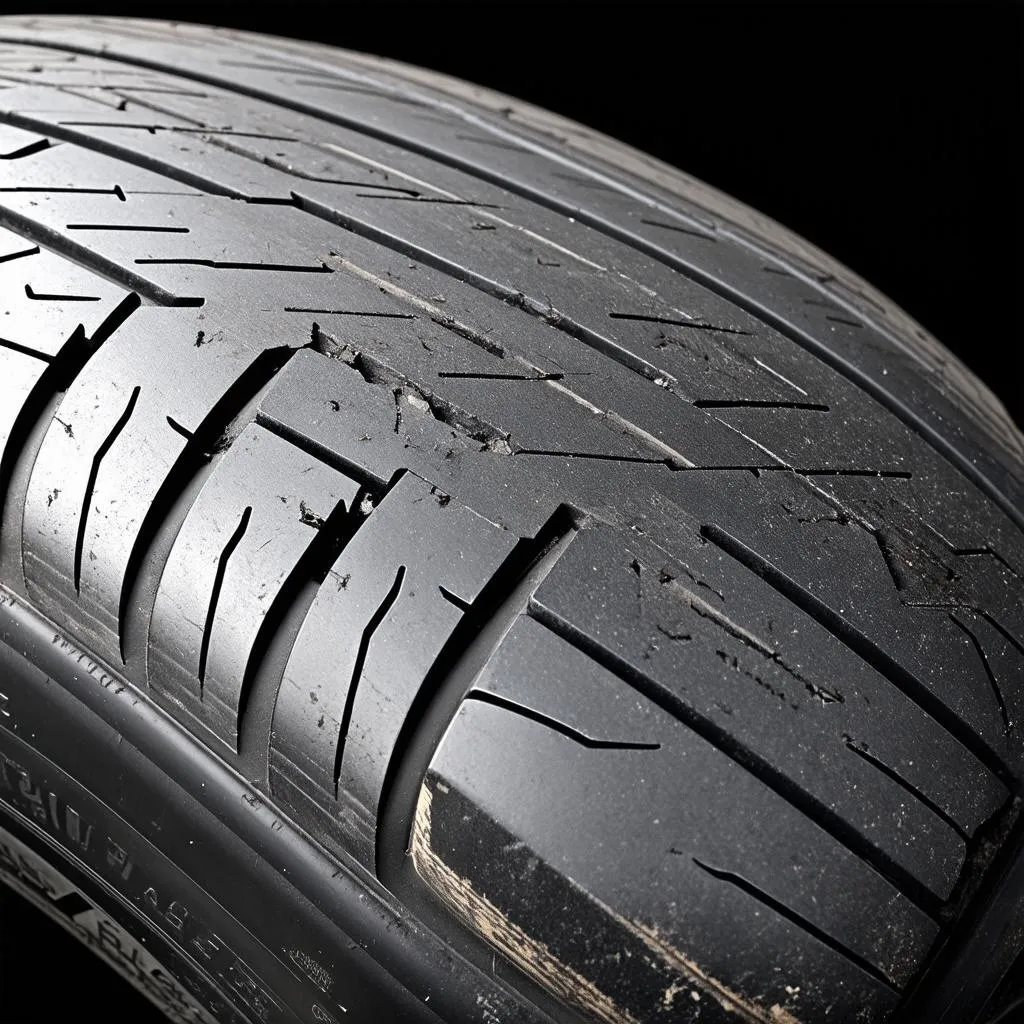 Worn Tire Tread