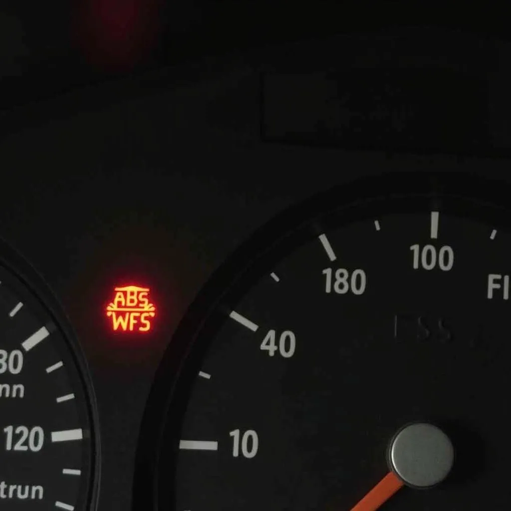 ABS Warning Light on a Jeep Grand Cherokee Dashboard