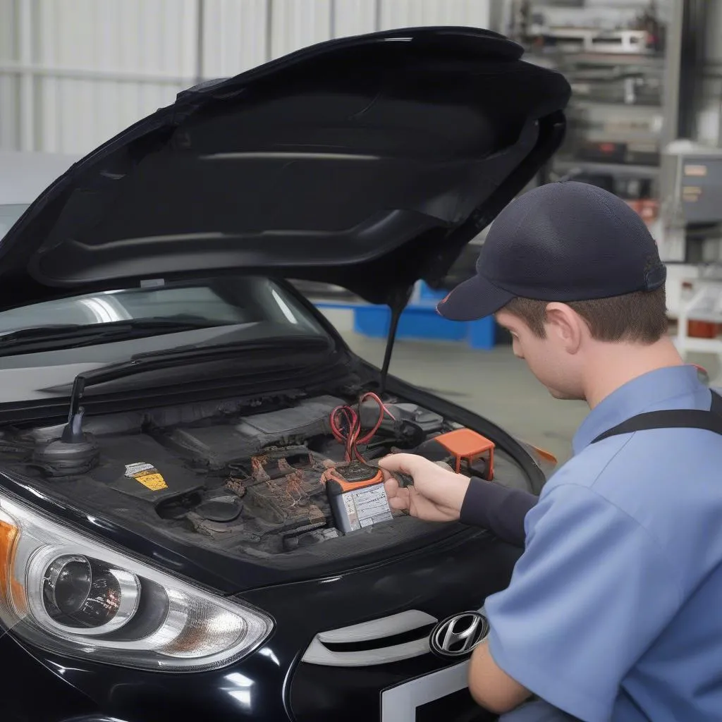 Hyundai Accent battery check