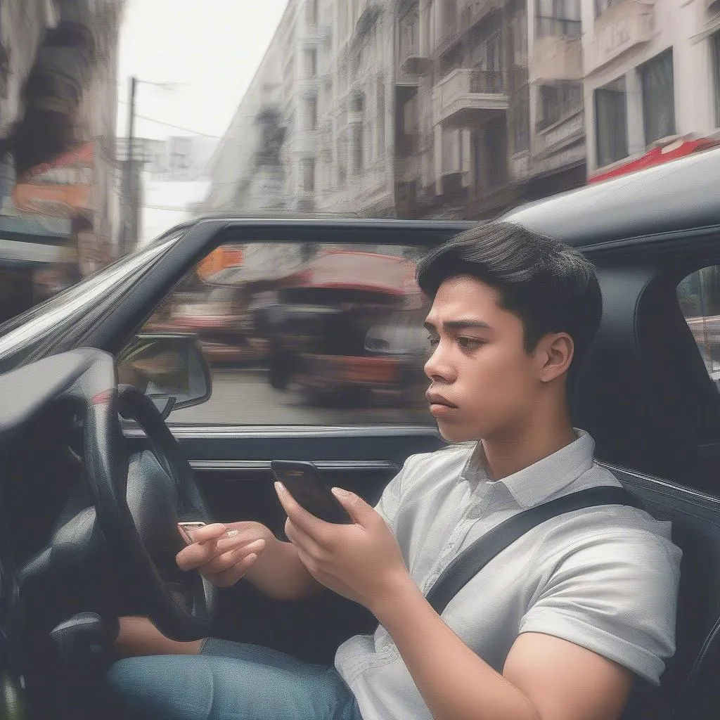 man-looking-at-phone-while-driving