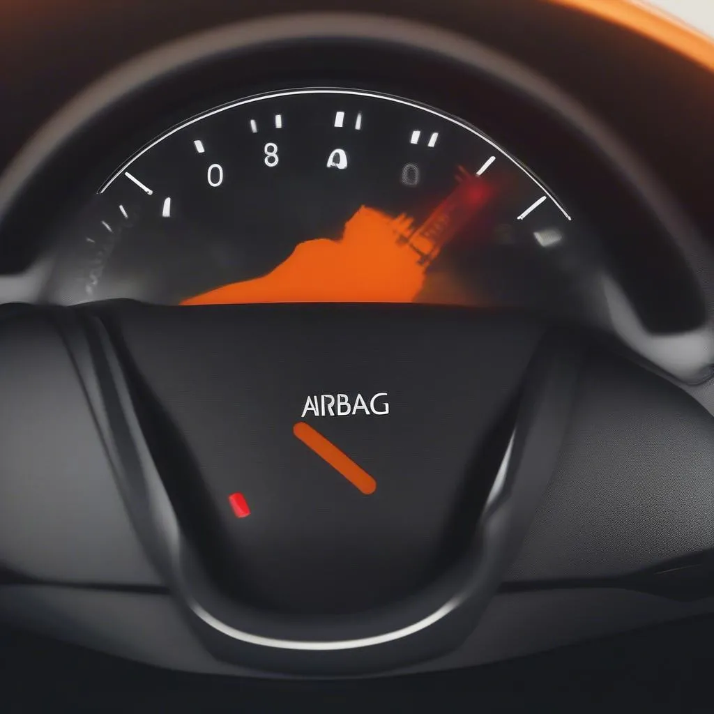 Airbag Light on Car Dashboard