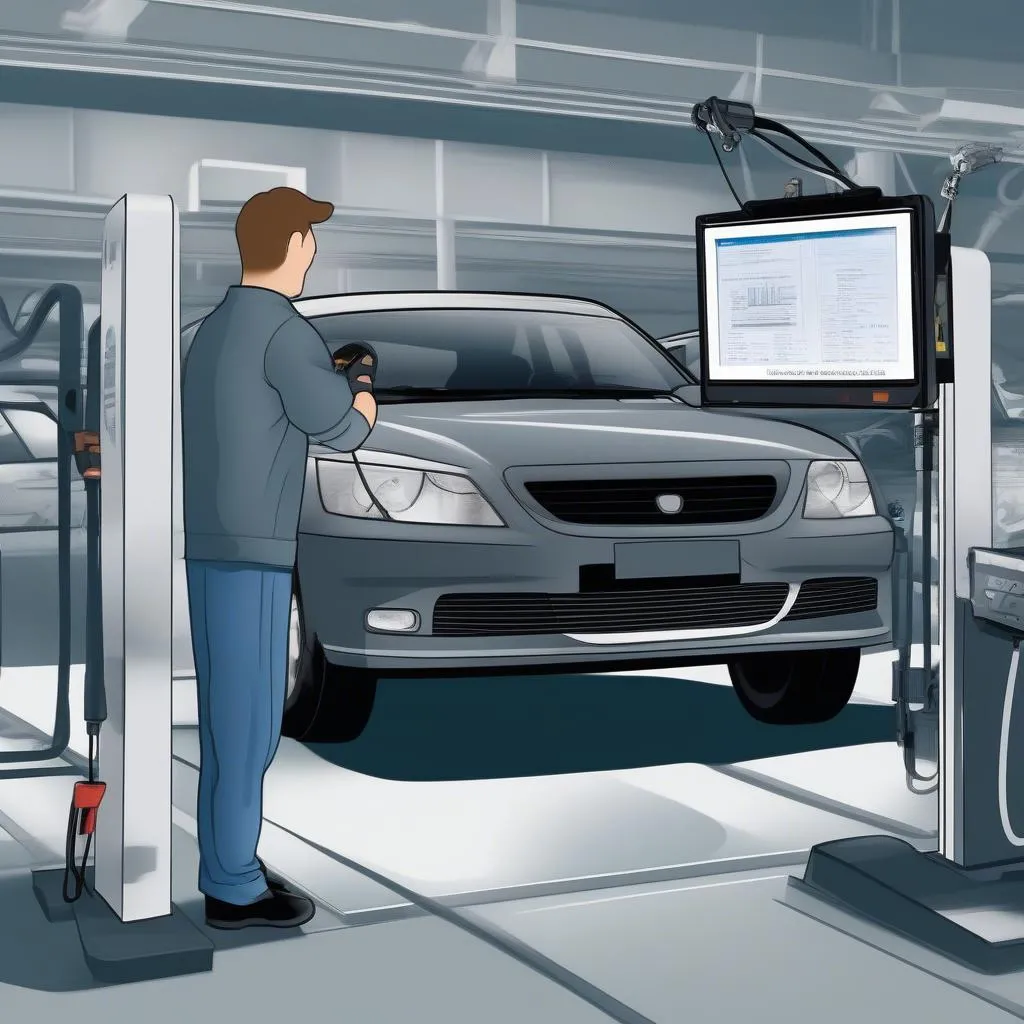 Airbag Scanner Diagnosing a Car