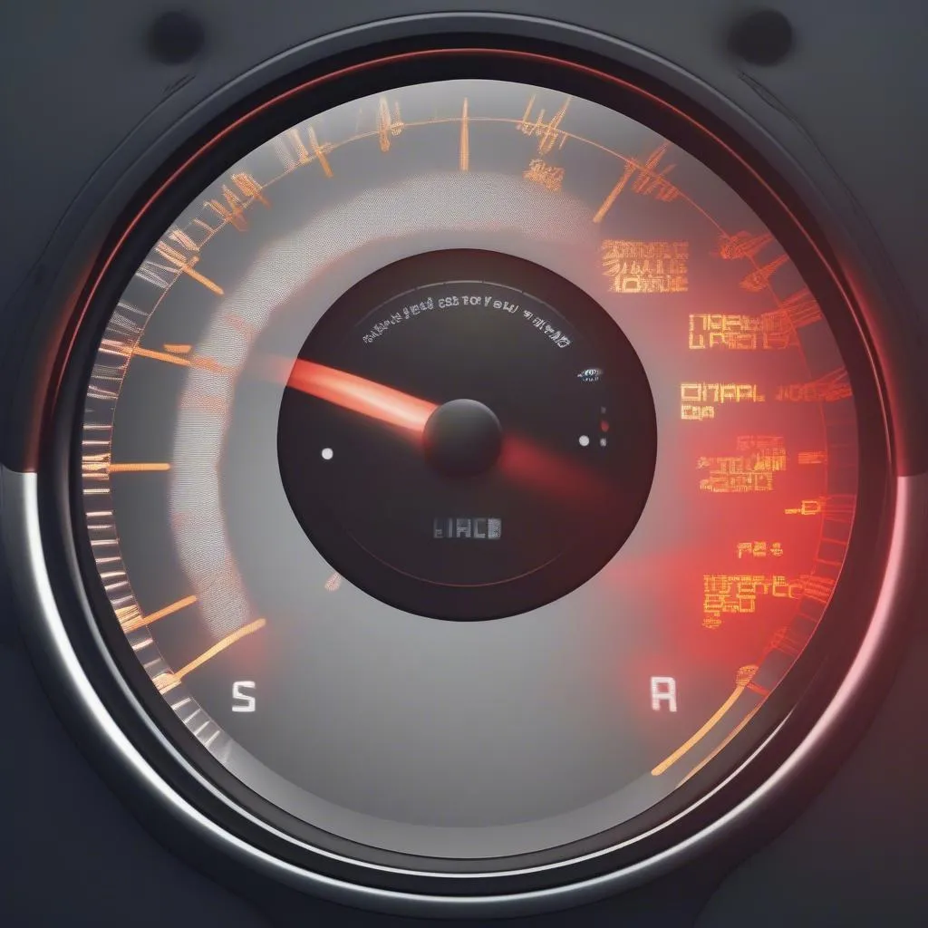 Car Dashboard with Airbag Warning Light