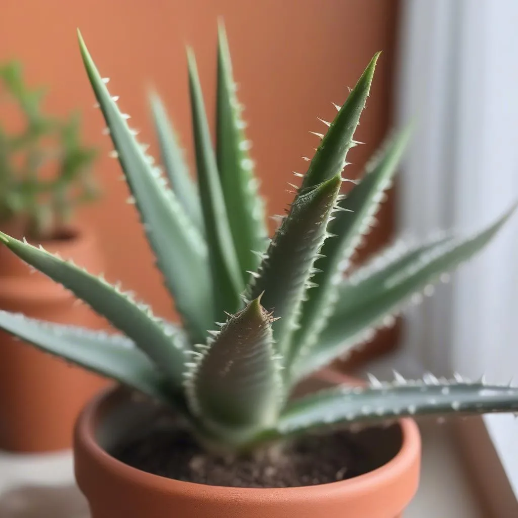 Aloe Vera Plant in a Pot