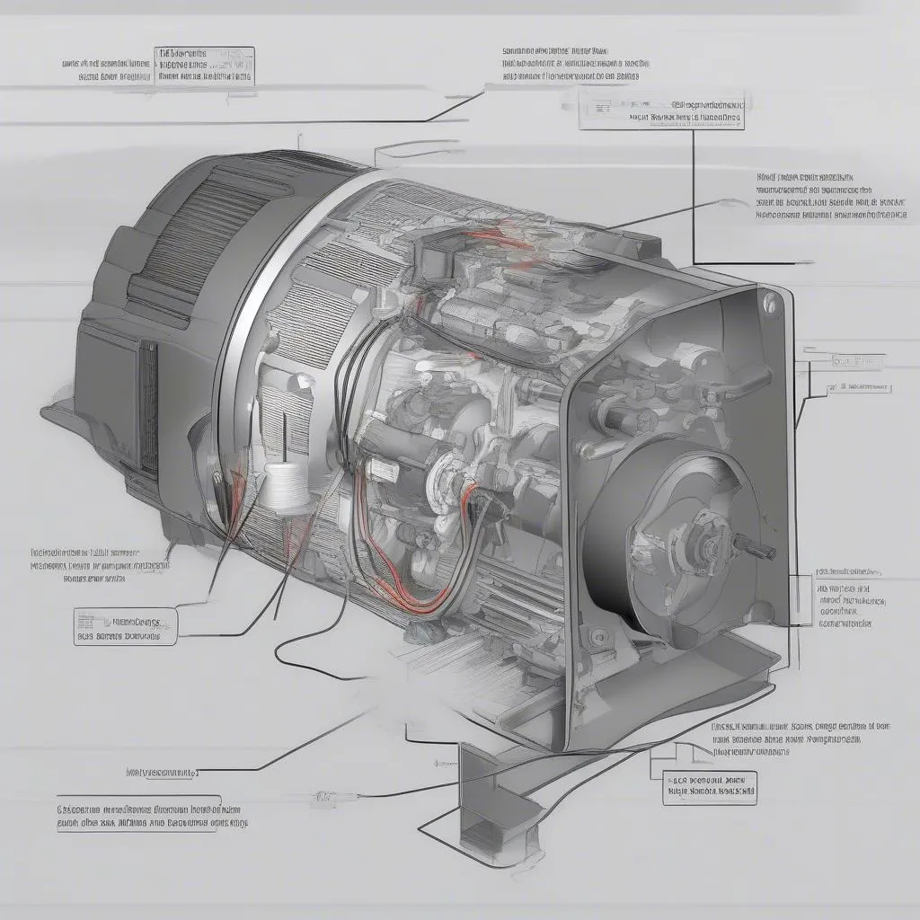 Car alternator charging the battery