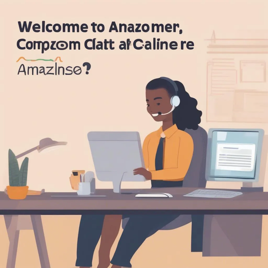 Amazon customer service representative chatting with a customer