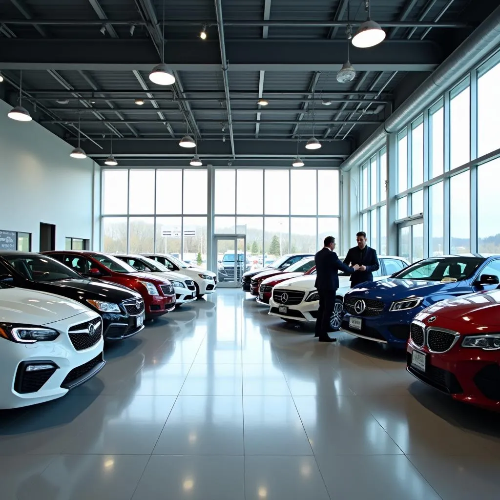 Modern car dealership showroom in Anchorage