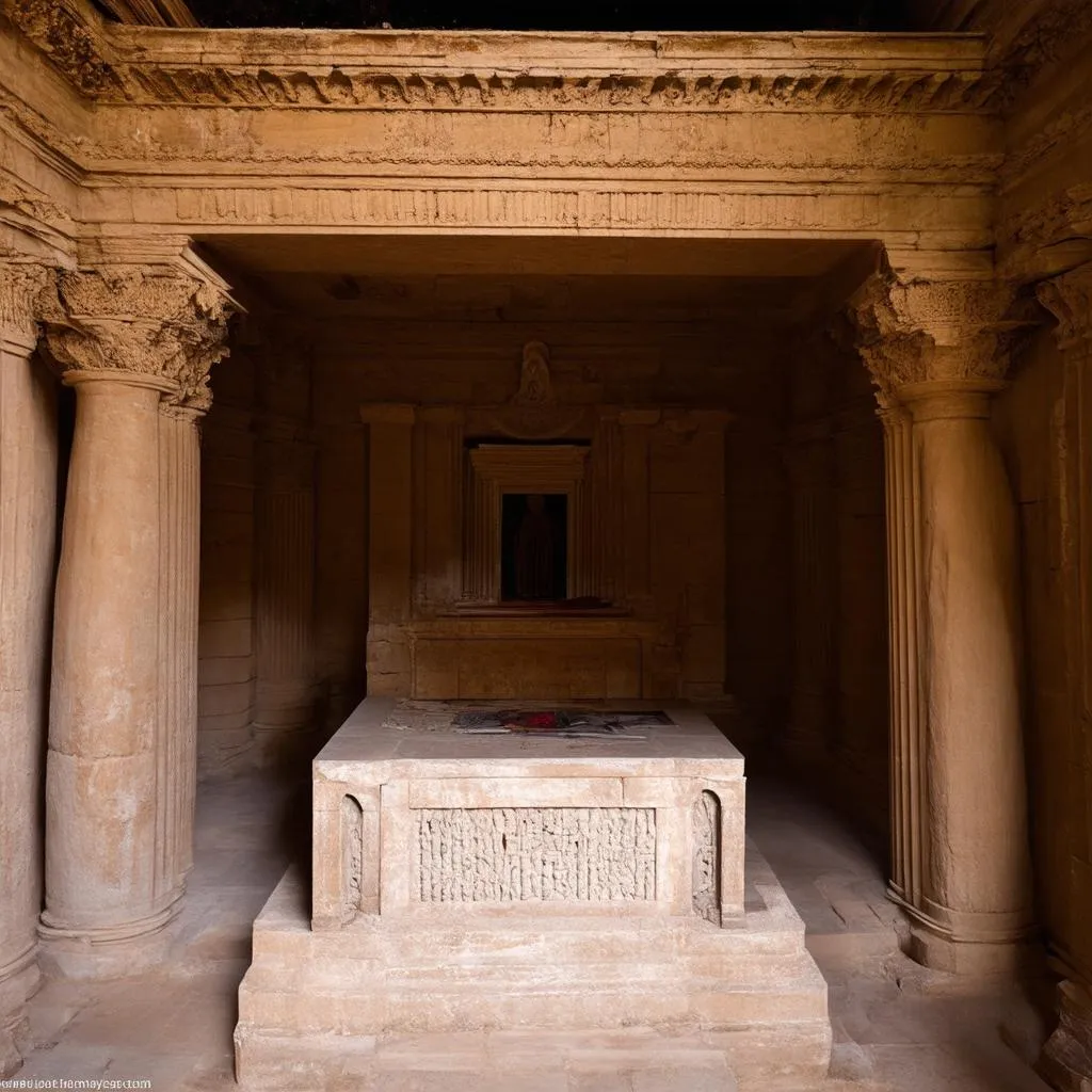 An ancient altar in a temple