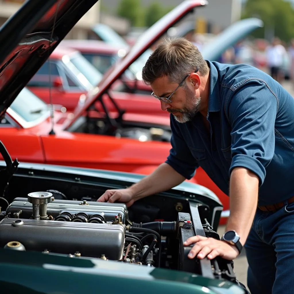 Car inspection at an auction