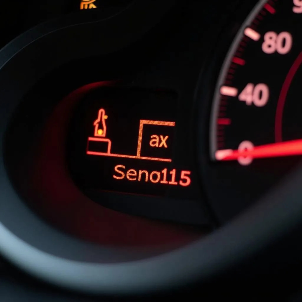 Audi A4 Dashboard with Check Engine Light