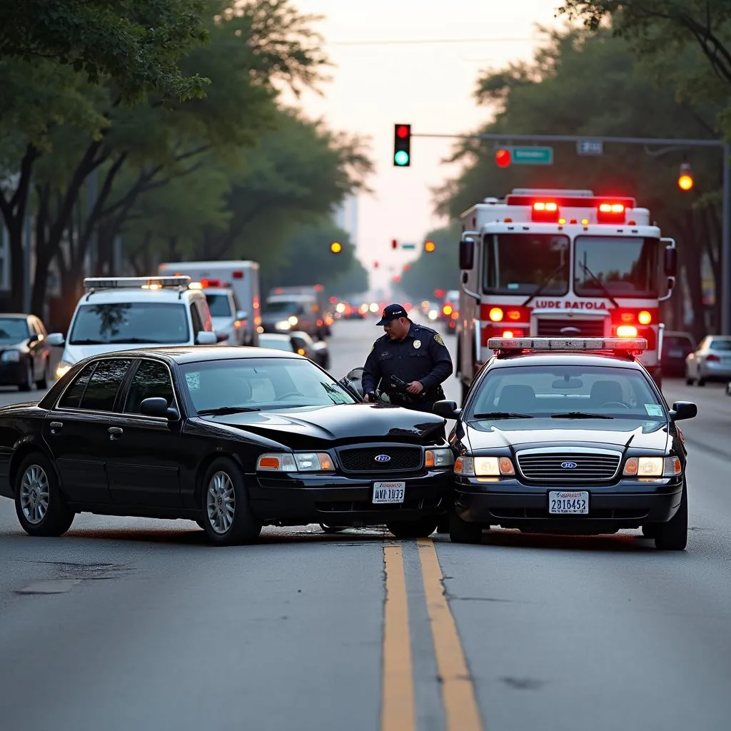 Car Accident Scene in Austin