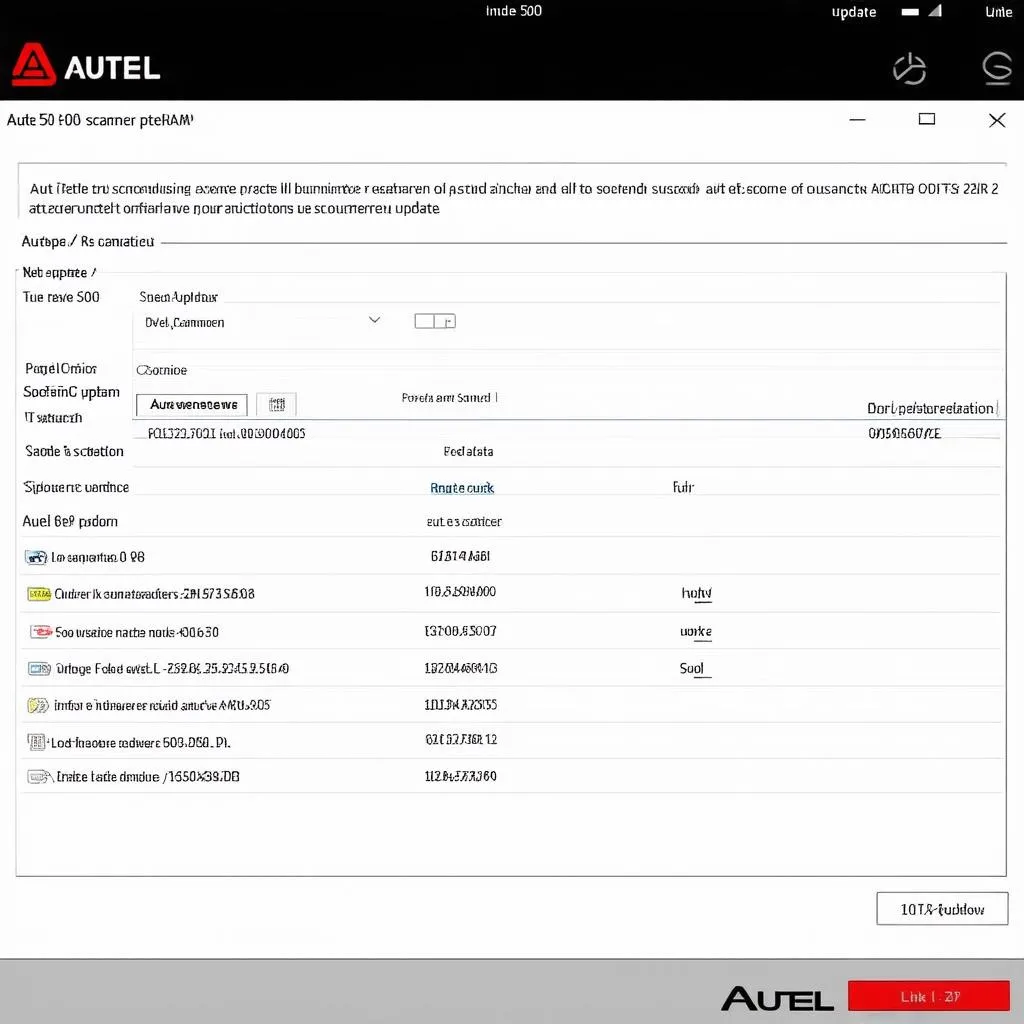 Autel 508 update screen