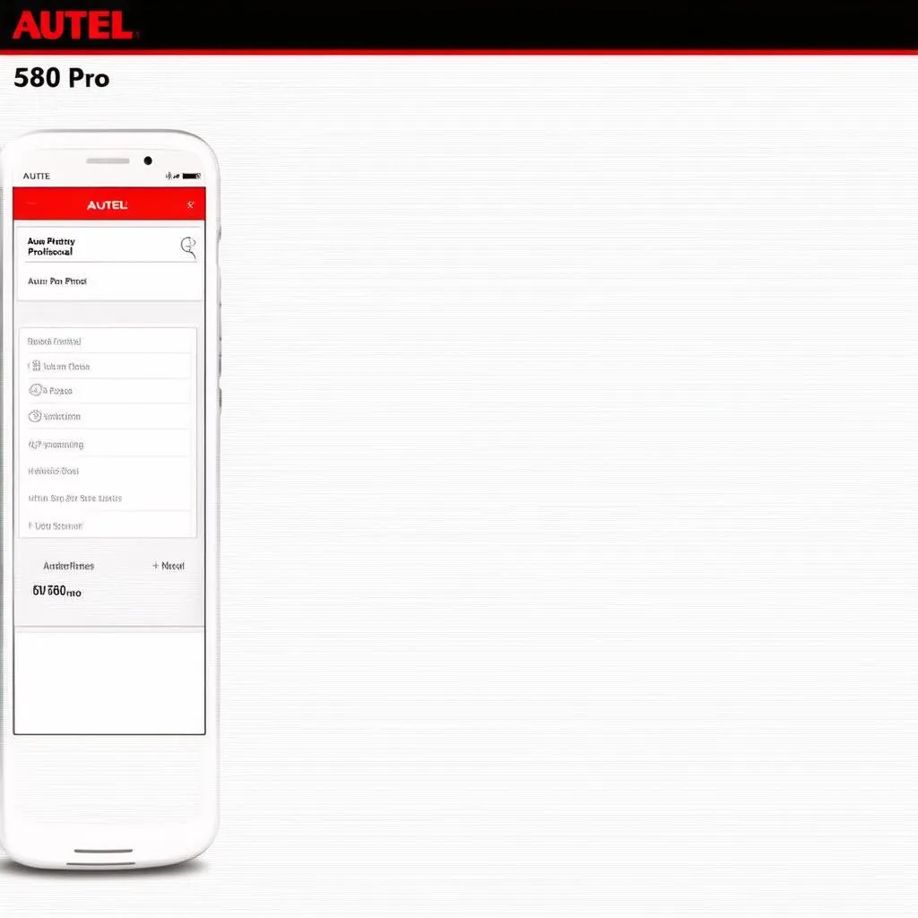 Autel 580 Pro S interface