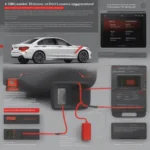 Autel 808 Diagnostic Tool Connected to a European Car