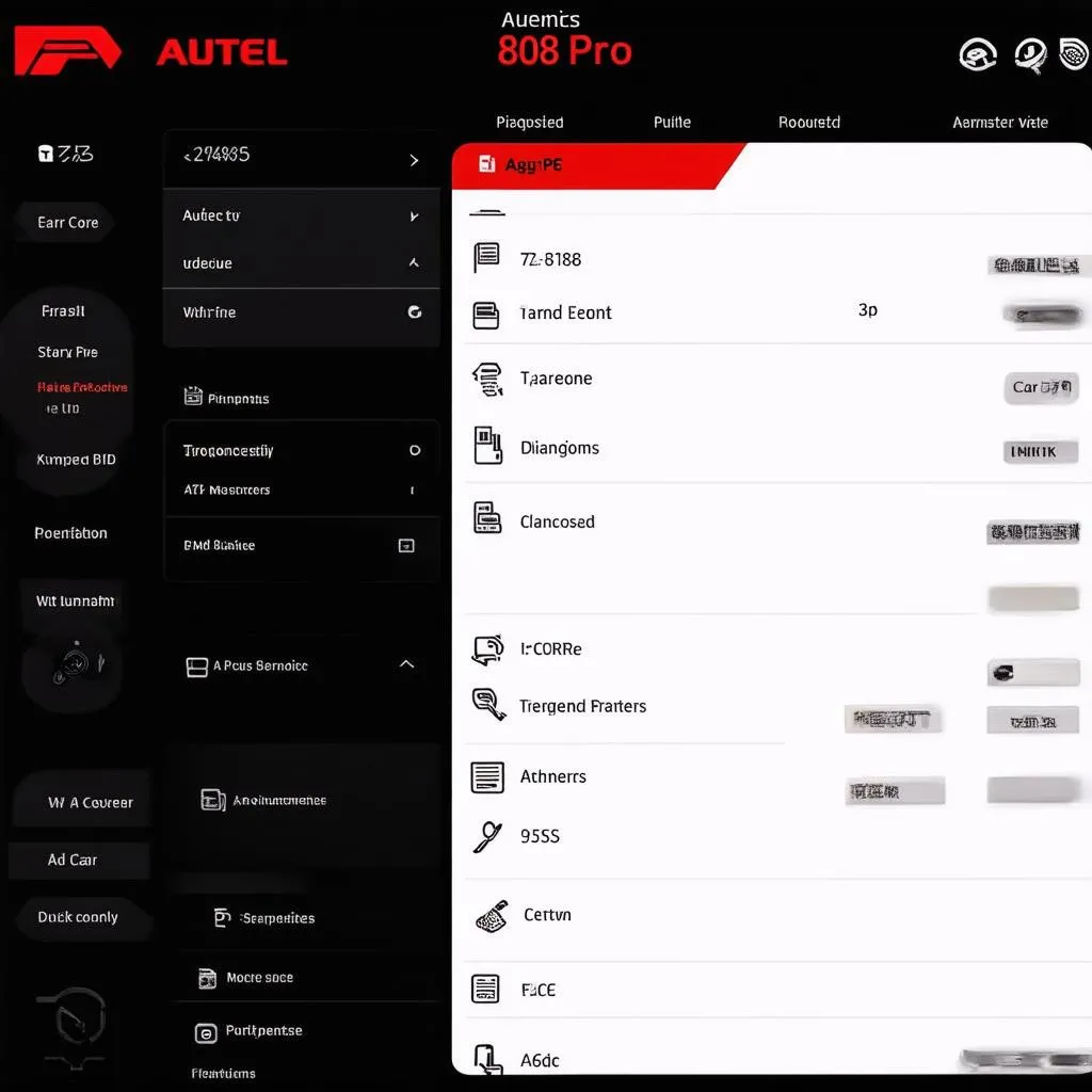 Autel 808 Pro Interface