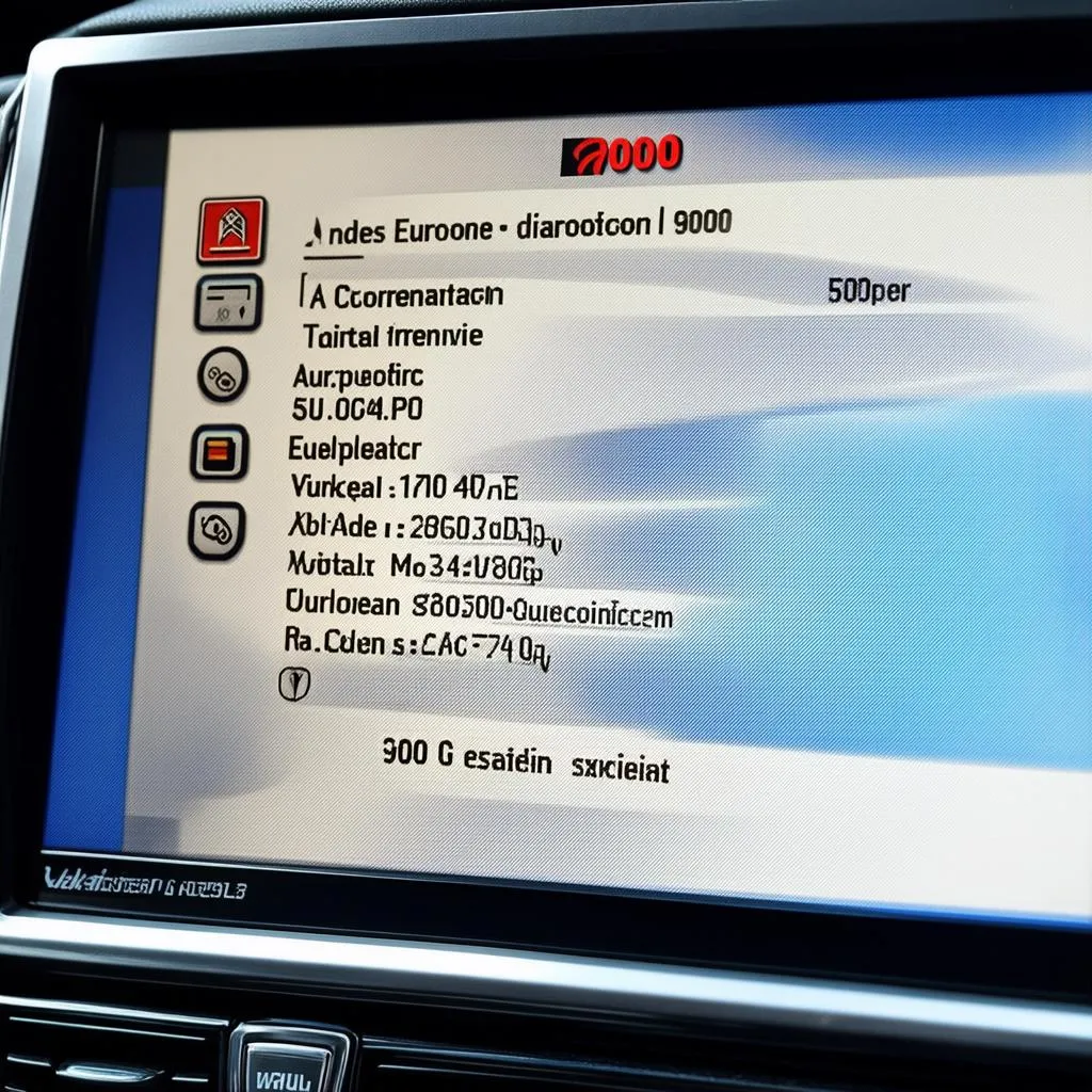 Autel 900 Diagnostic Screen