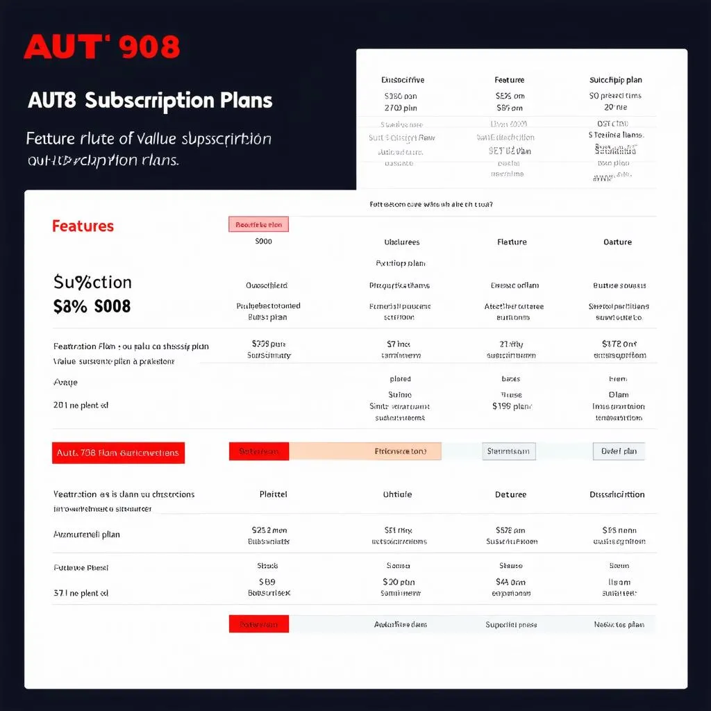 Autel 908 Subscription Plans