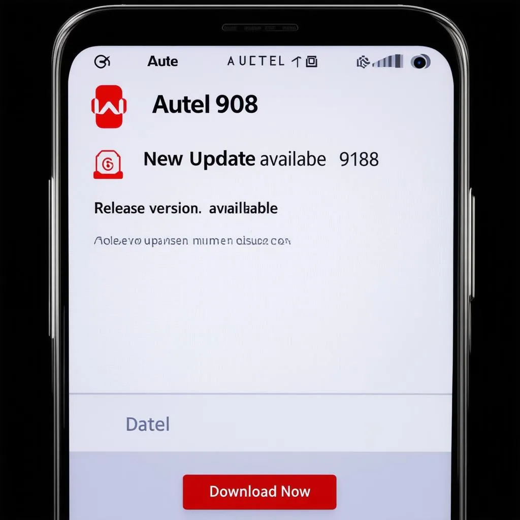 Autel 908 Update Screen