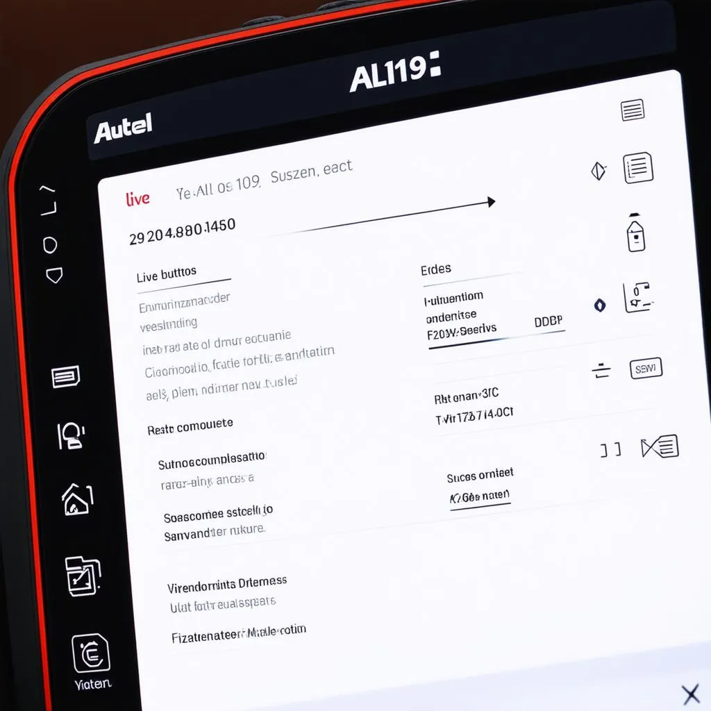 Autel AL149 User Interface