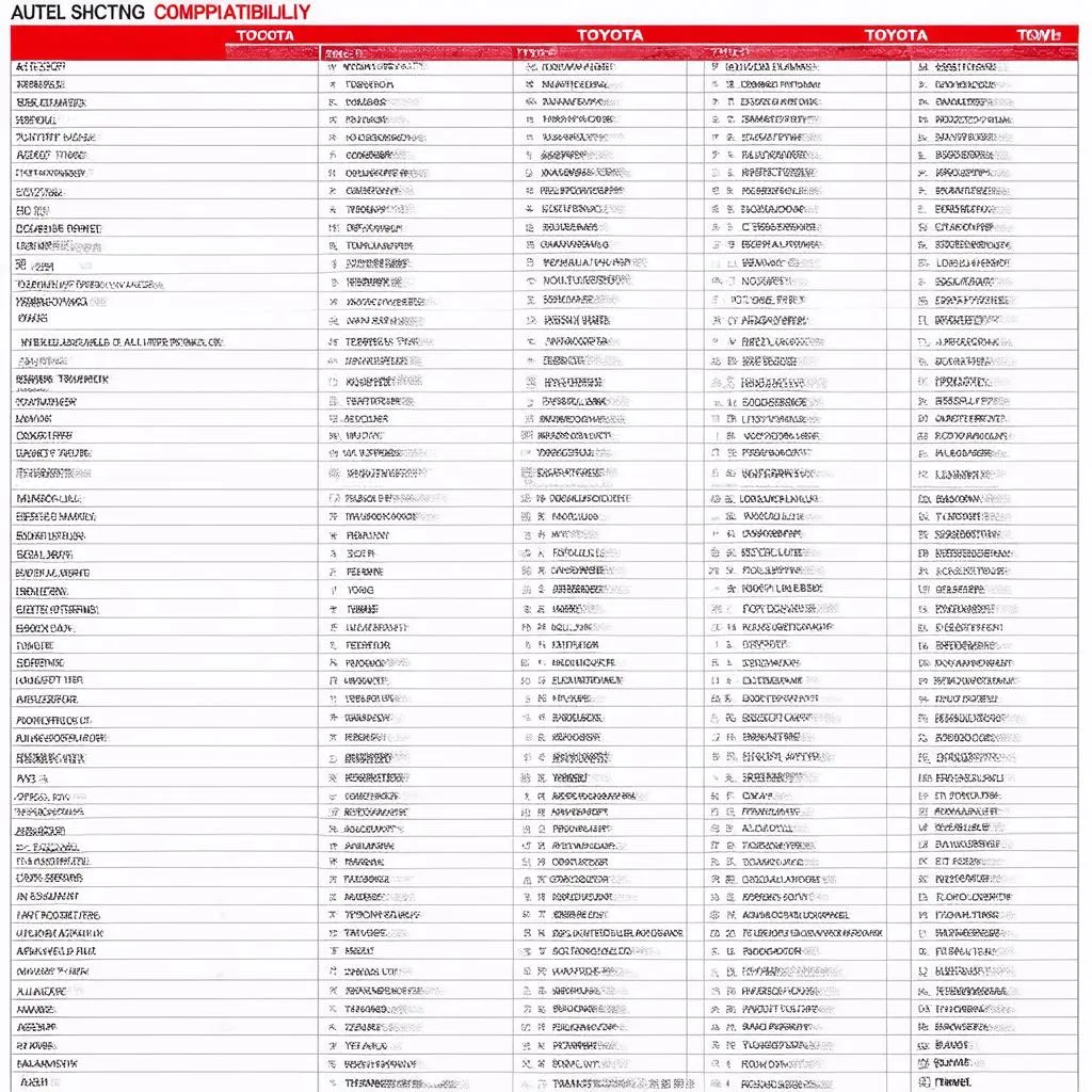 Autel AL319 Compatibility List