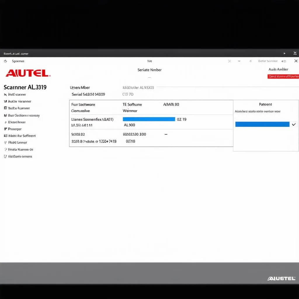 Autel AL319 Scanner Update Interface